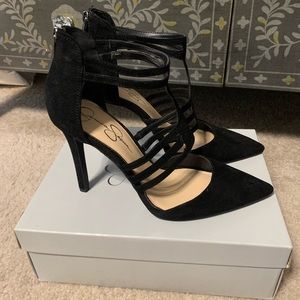 Jessica Simpson Clementh Black Suede Heels